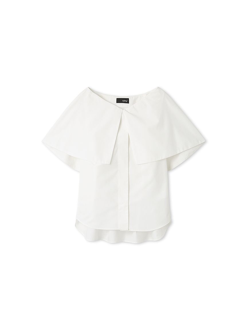 styling/｜ケープカラーノースリーブシャツ | Rakuten Fashion