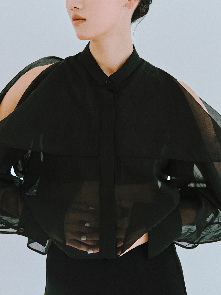 ブランドバッグ通販サイト オーガンザショートシャツ(シャツ/ブラウス)｜トップス│styling トップス