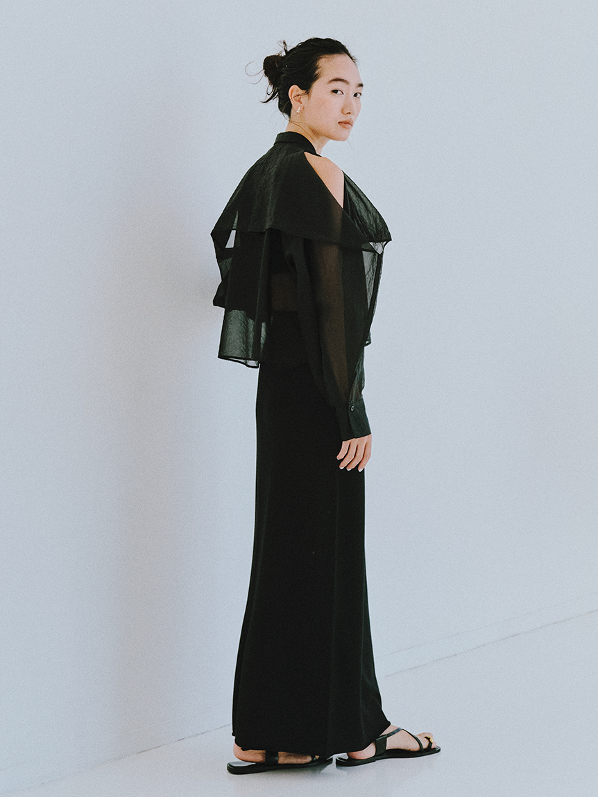 [新品未使用品]styling/ オーガンザショートシャツ　ピンク スタイリング styling/ オーガンザショートシャツ （PNK