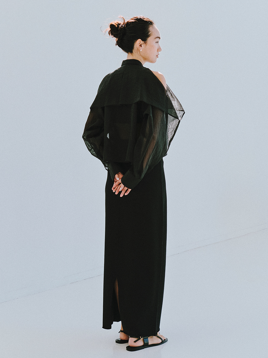 [新品未使用品]styling/ オーガンザショートシャツ　ピンク オーガンザショートシャツ(シャツ/ブラウス)｜トップス│styling