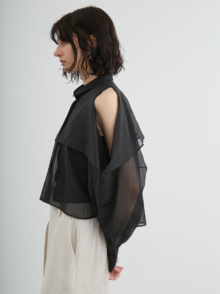 オーガンザショートシャツ(シャツ/ブラウス)｜トップス│styling