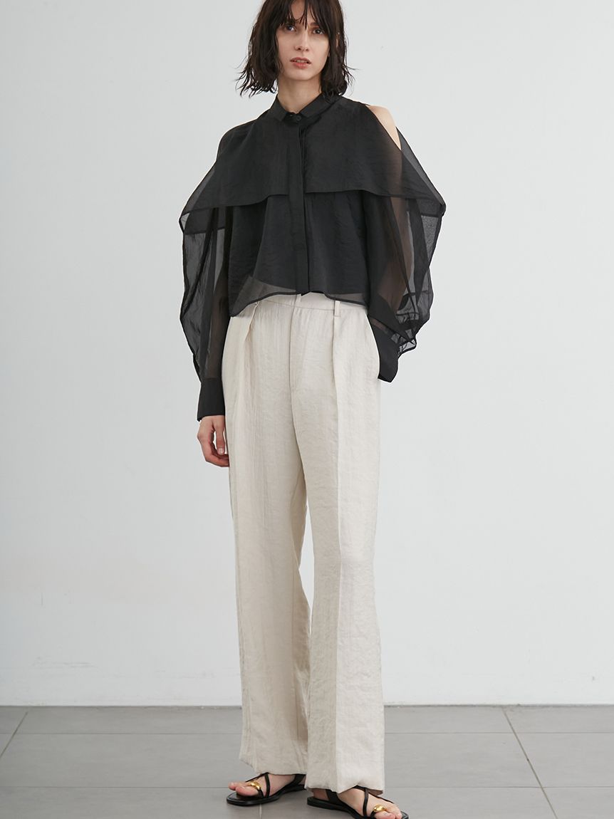 オーガンザショートシャツ(シャツ/ブラウス)｜トップス│styling