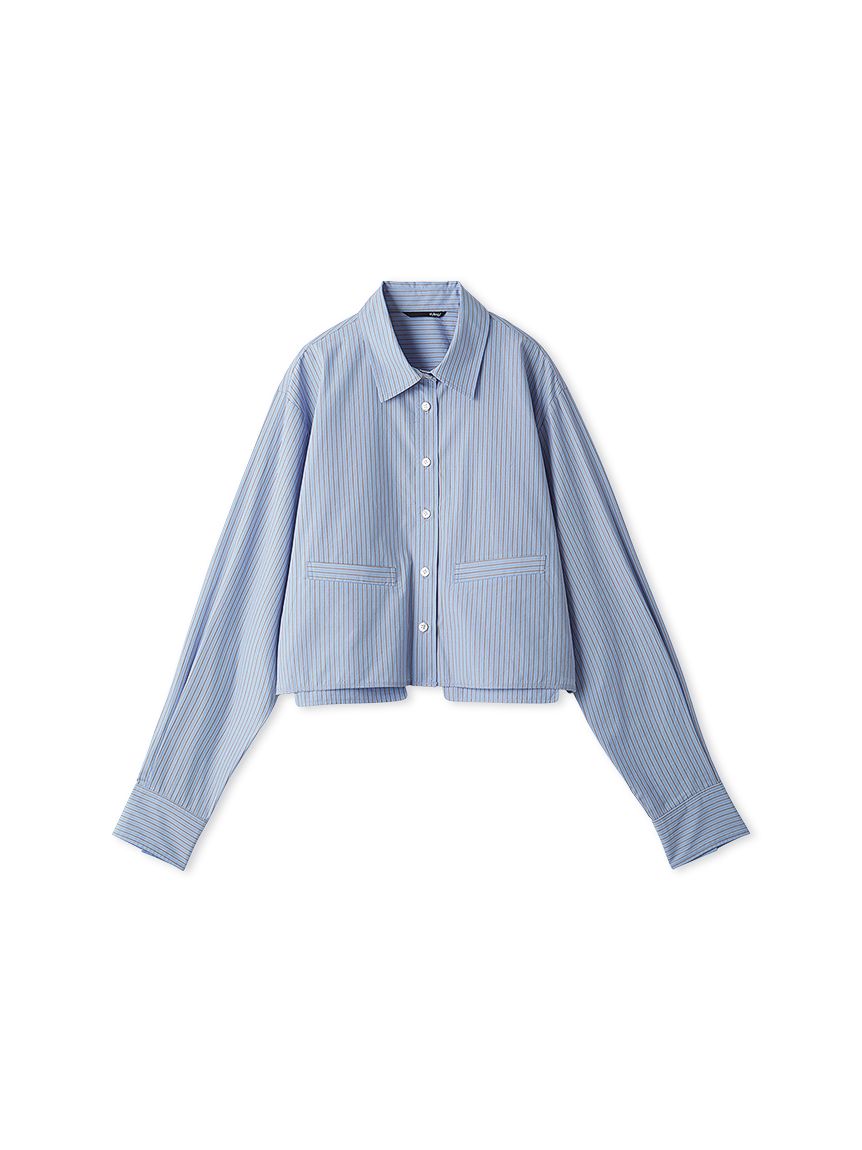 holiday◆長袖ブラウス/XL/コットン/GRY/21201705 綿ローンリップル 小花柄 6分袖ブラウス（シャツ・ブラウス