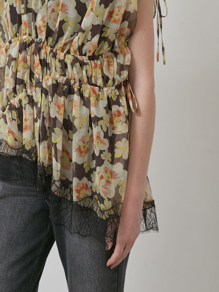 シフォンギャザーブラウス(シャツ/ブラウス)｜トップス│styling