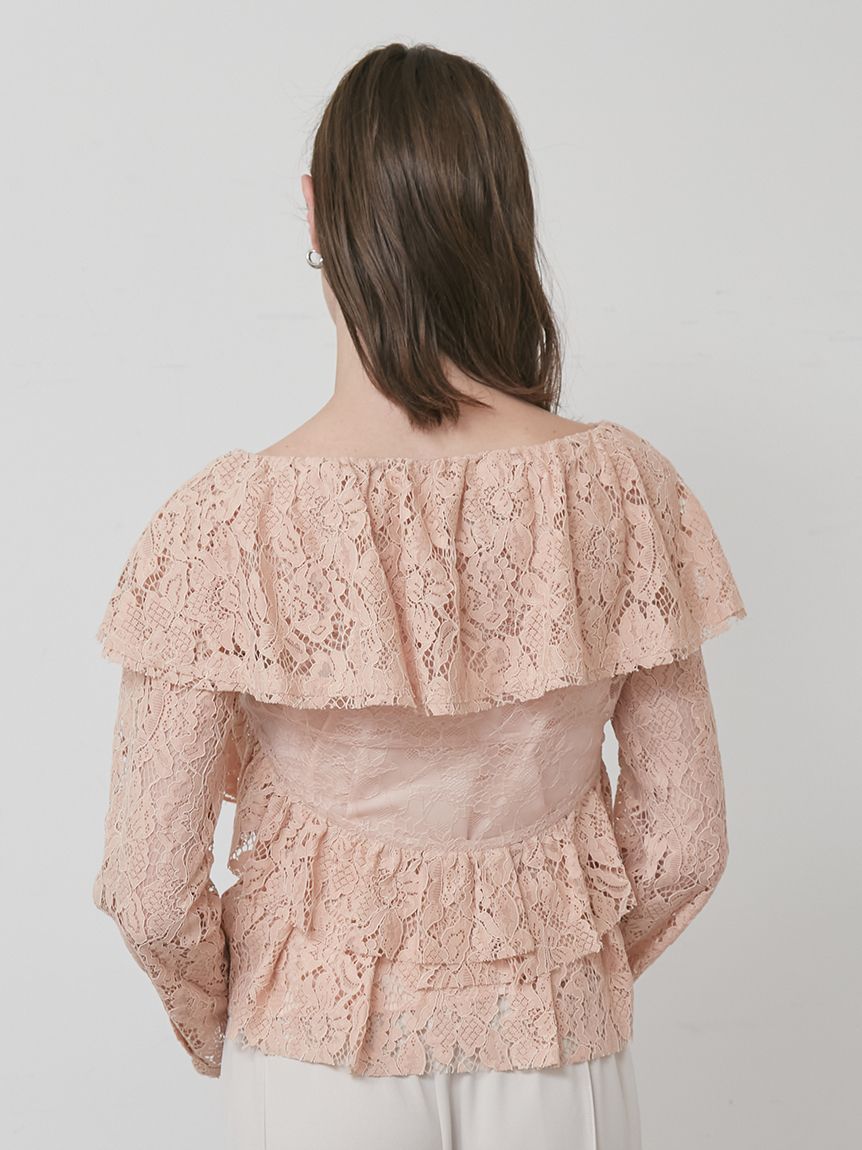 ラッフルレースブラウス(シャツ/ブラウス)｜トップス│styling