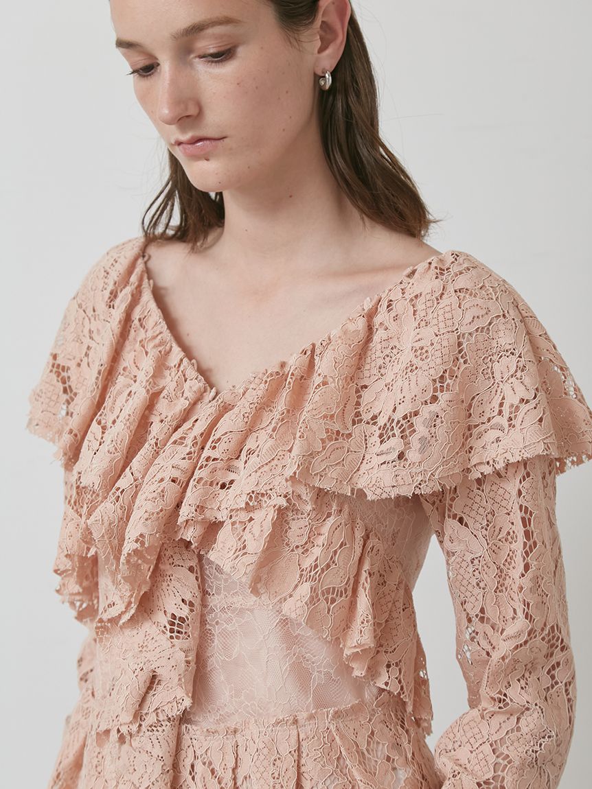 ラッフルレースブラウス(シャツ/ブラウス)｜トップス│styling