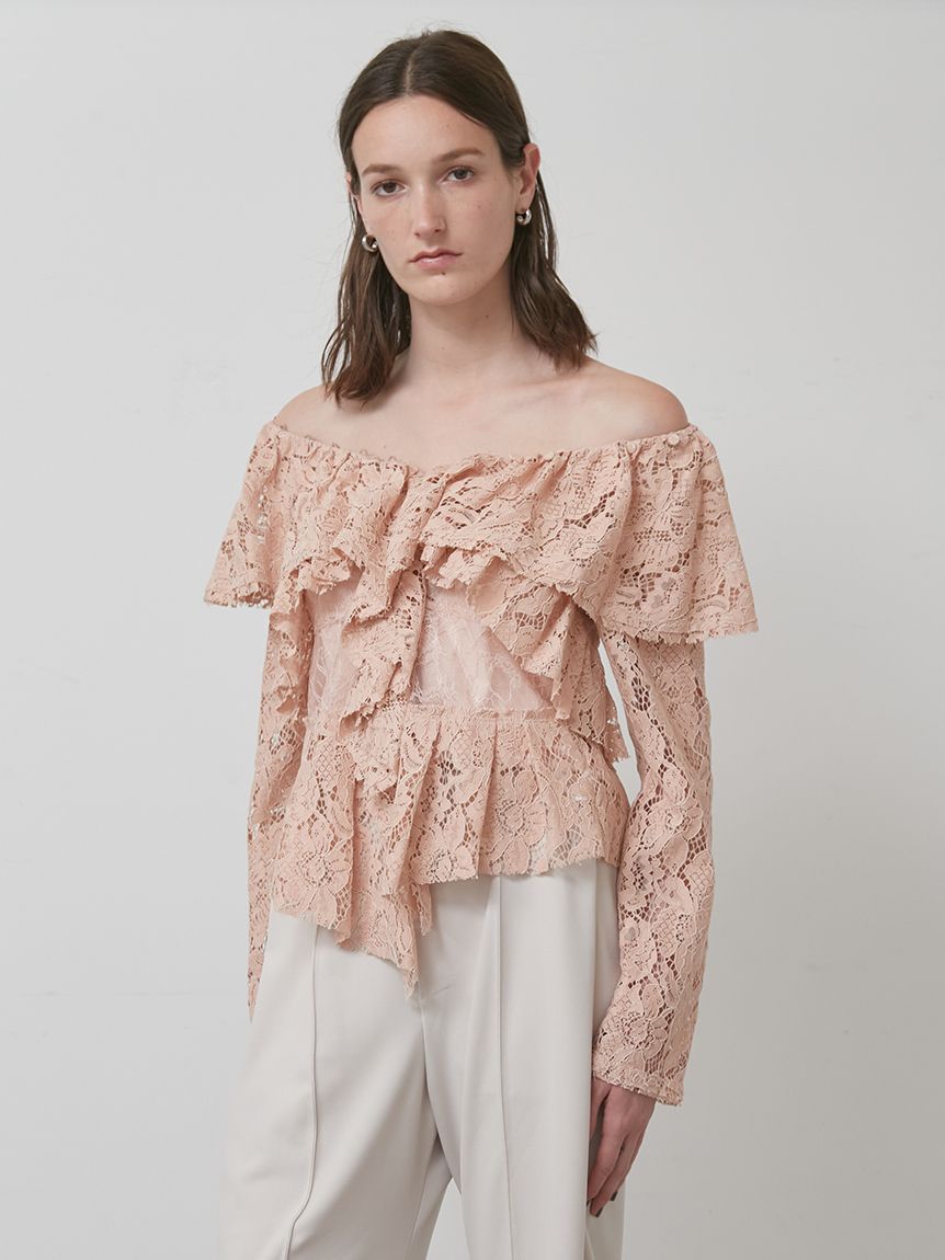 ラッフルレースブラウス(シャツ/ブラウス)｜トップス│styling