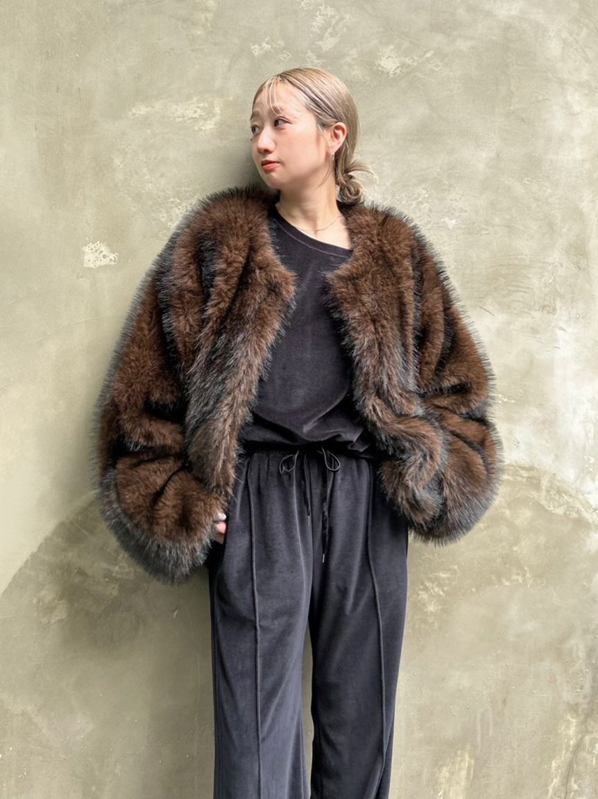 ミックスファーコート(コート)｜アウター│styling