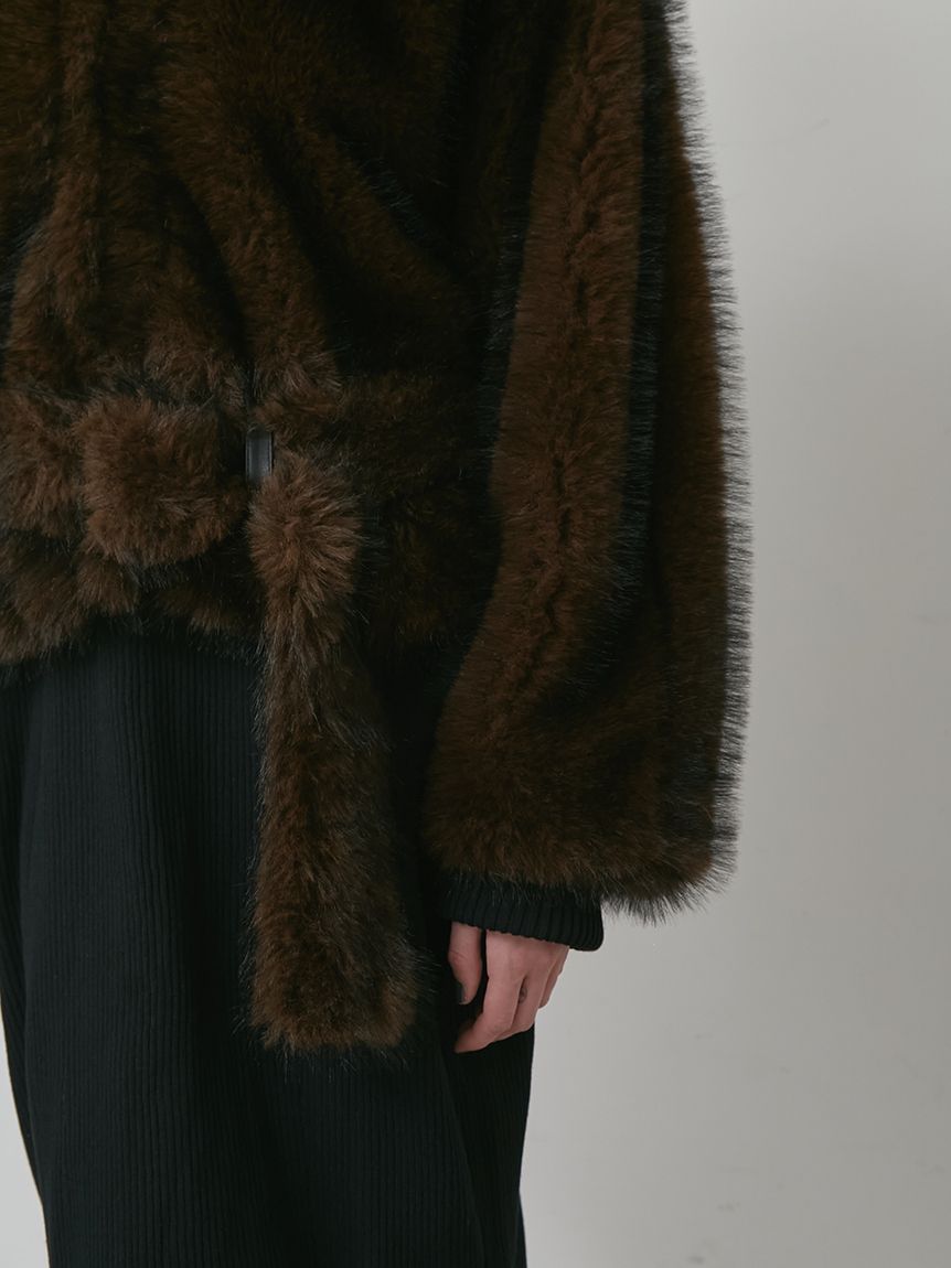 【美品】HOLIDAY&HOLIDAY ファーコート　ブラウン　FREESIZE 美品】HOLIDAY&HOLIDAY ファーコート ブラウン FREESIZE - メルカリ