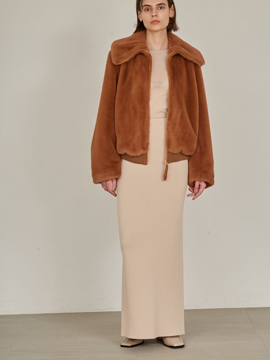 styling/ ワイドカラーフェイクファーブルゾン