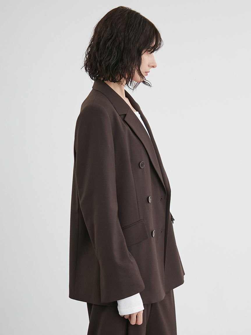 バックドレープジャケットとバックスリットパンツセット styling/｜【セットアップ対応】バックスリットスーツジャケット
