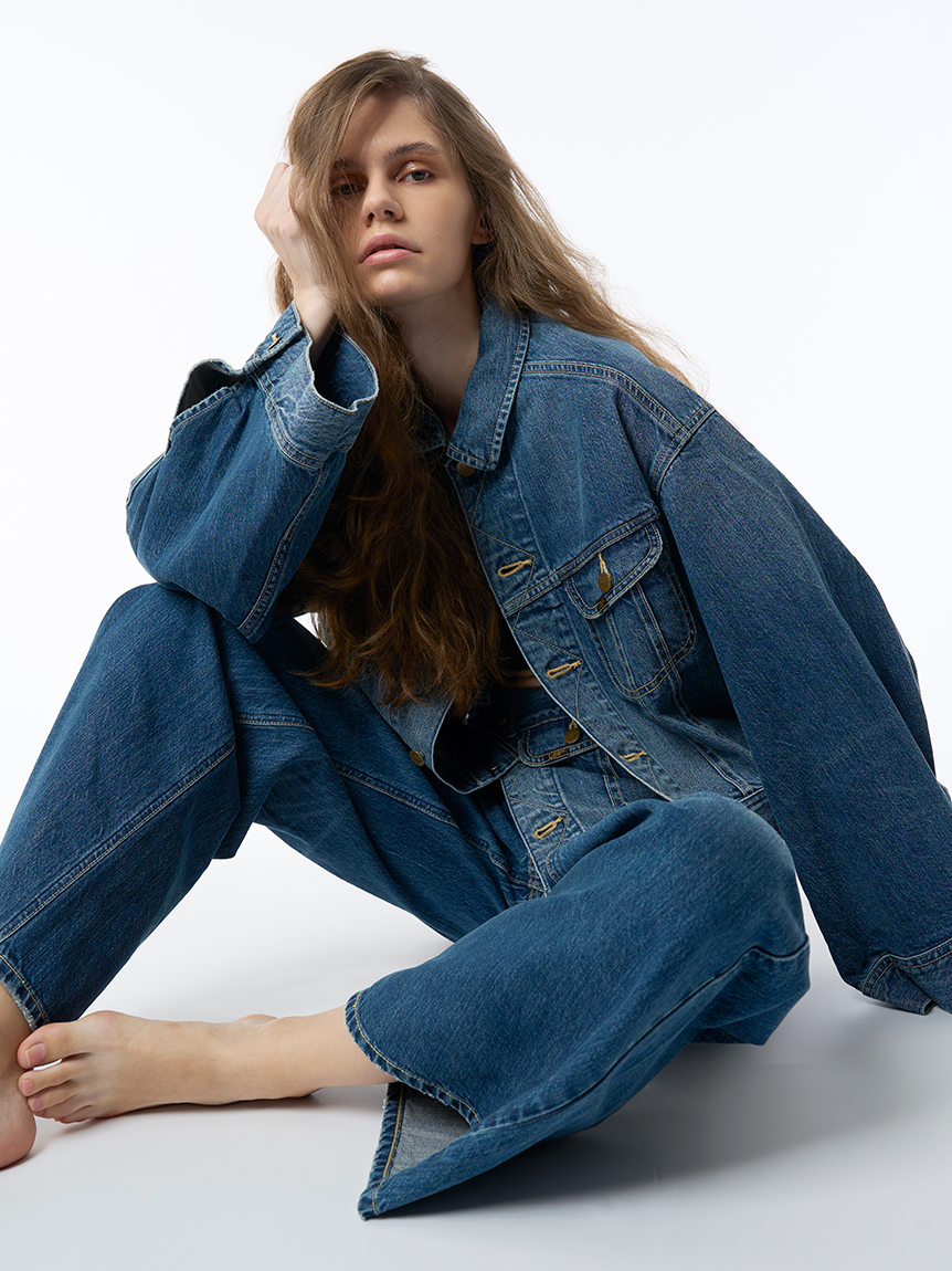 セットアップ対応】【styling/×Lee】デニムブルゾン(ジャケット