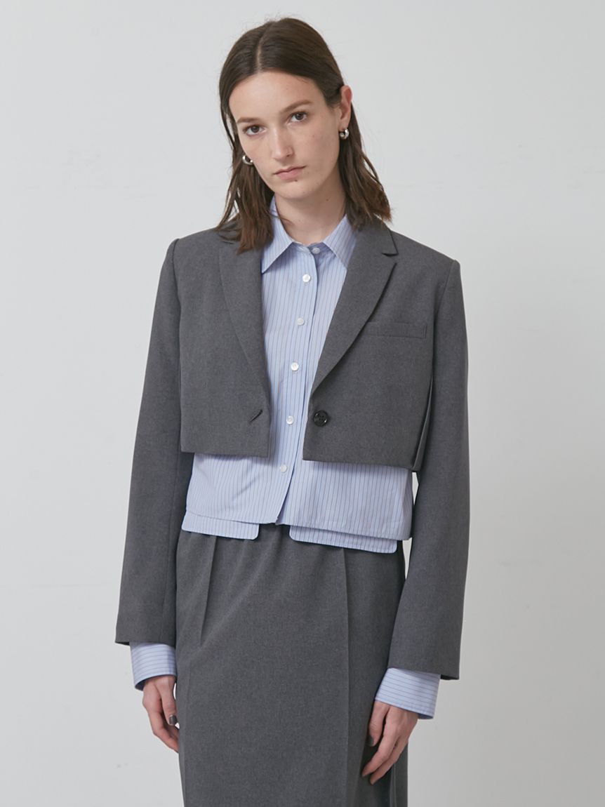 セットアップ対応】ショートスーツジャケット(ジャケット)｜アウター