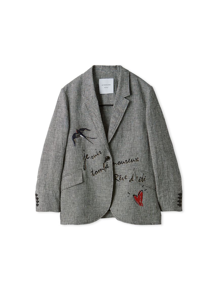 超希少✨ジルボー　刺繍　変形ジャケット　M ダメージ加工　アーカイブ　変形ボタン Berberjin×SUBCULTURE JACKET(SV925)/ BLACK – SC WEB STORE