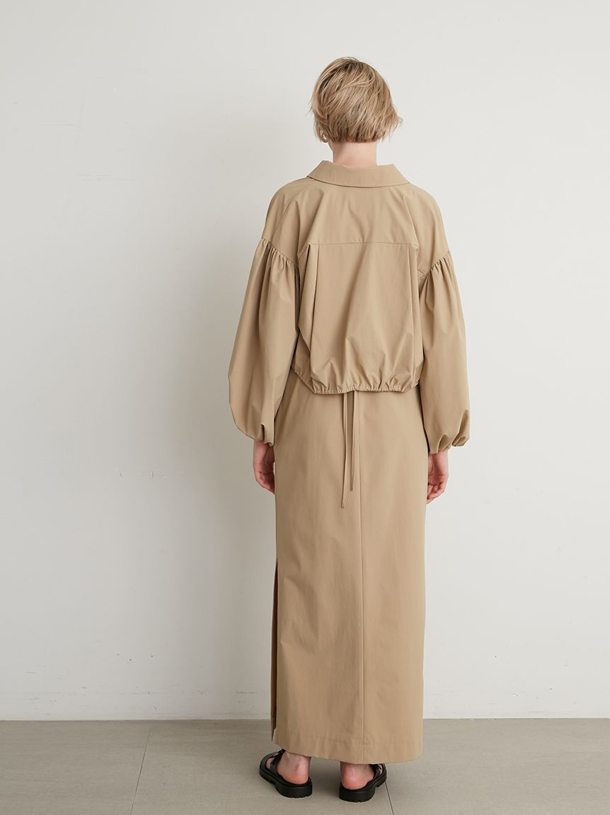STUDIOUS /TAN スリットニットキャミワンピ TAN】スリットデザインニットキャミワンピース【made in JAPAN】