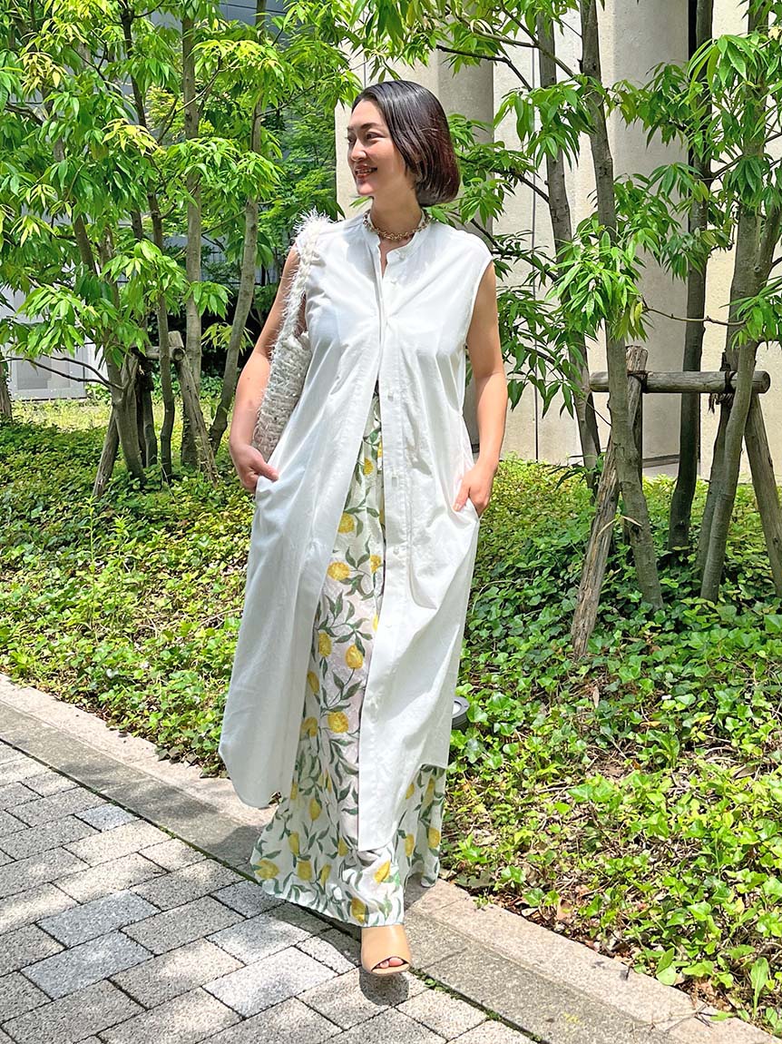 styling/×KEITA MARUYAMA シアージャガードワンピース スタイリング styling/ 【KEITA MARUYAMA×styling/】シアー