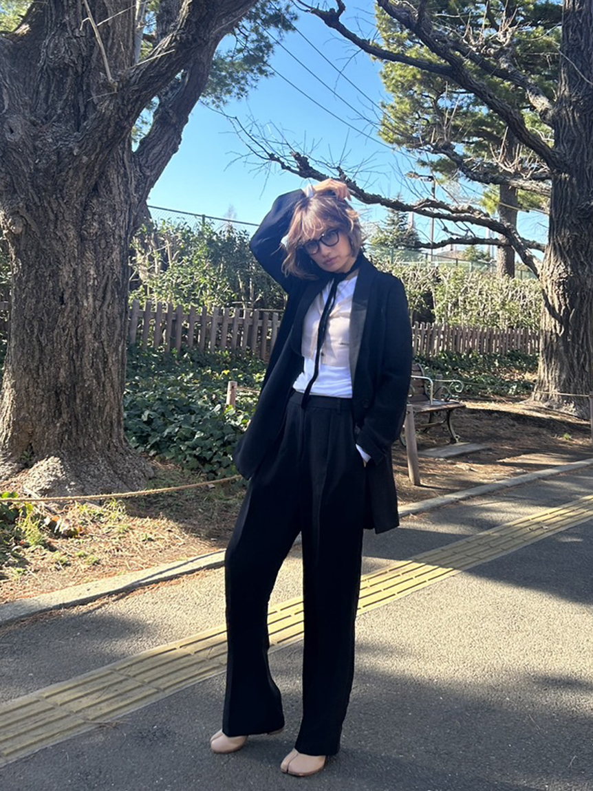 バックサテンパンツ(ストレートパンツ)｜パンツ│styling