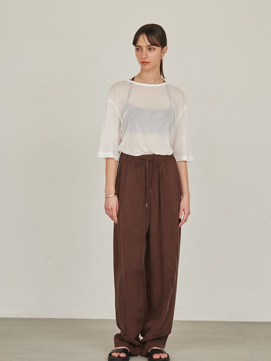 セットアップ対応】ワイドタックドローストリングパンツ(ワイドパンツ