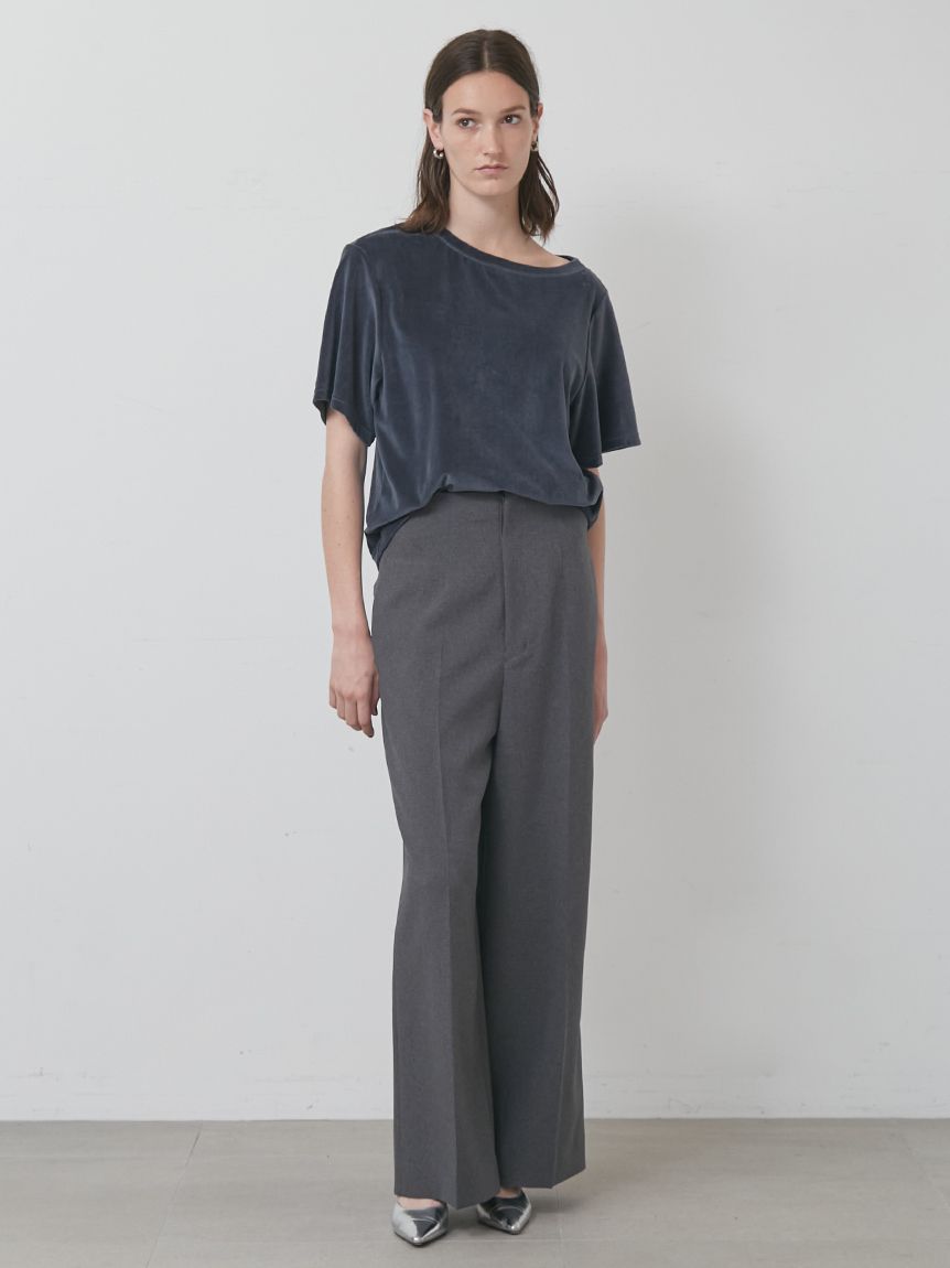 セットアップ対応】ハイウエストスーツパンツ(ストレートパンツ