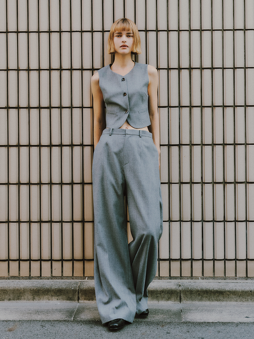 25AW beautiful people サイドタックワイドパンツ