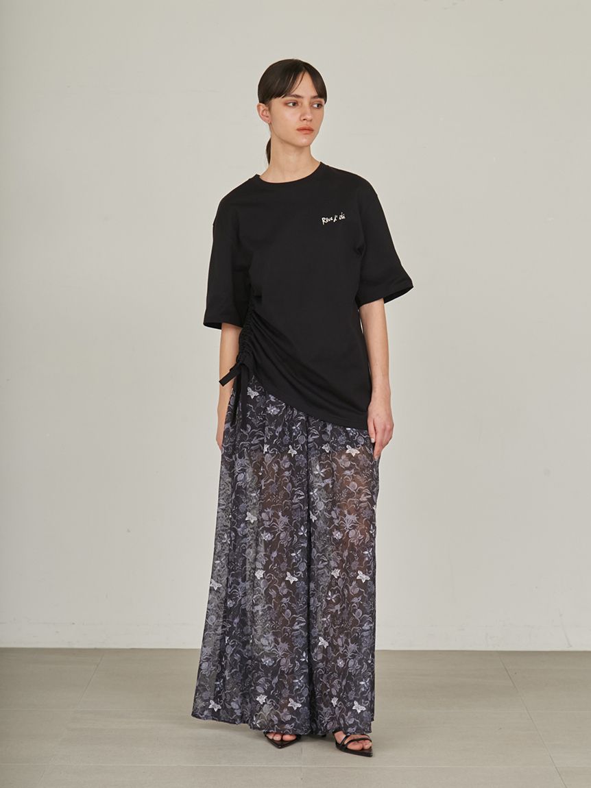 ●MACKAGE●MARIANA ダブルフェイス ジャージー プリーツパンツ シアーシャギージオメトリックパンツ – FACE SANS FARD
