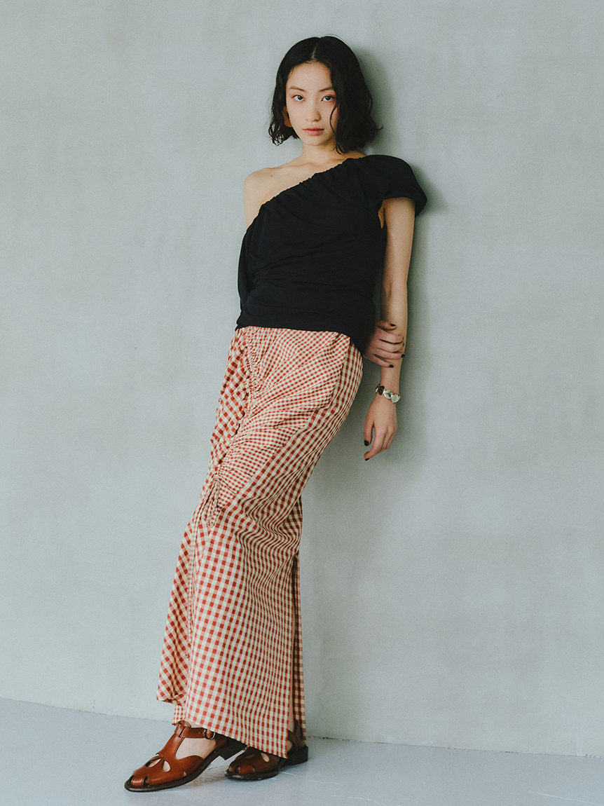 styling/ 【セットアップ対応】ギャザー2WAYスカート セットアップ対応】ギャザー2WAYスカート(ロングスカート