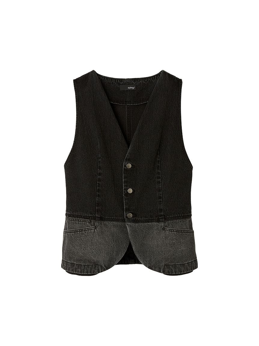 デニムワークベスト LOT1379C2.jpg