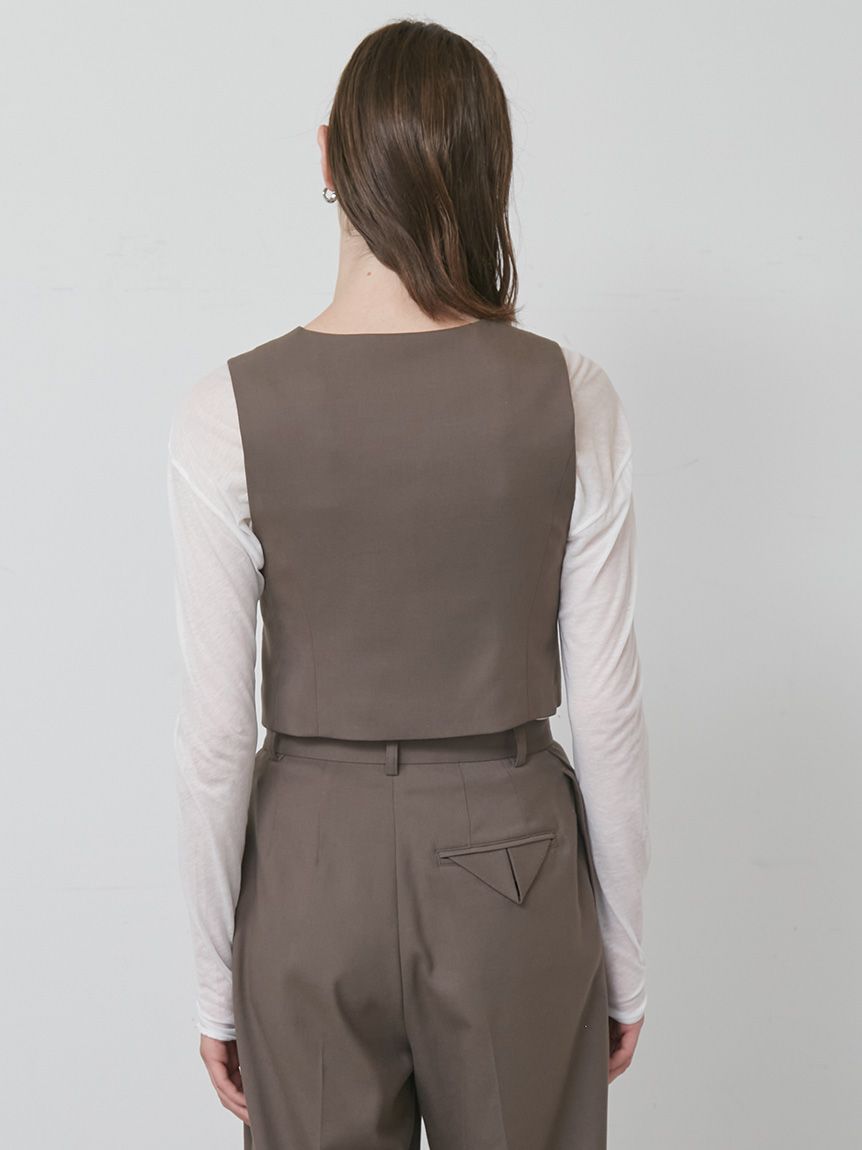 セットアップ対応】ラウンドネックスーツベスト(その他)｜アウター