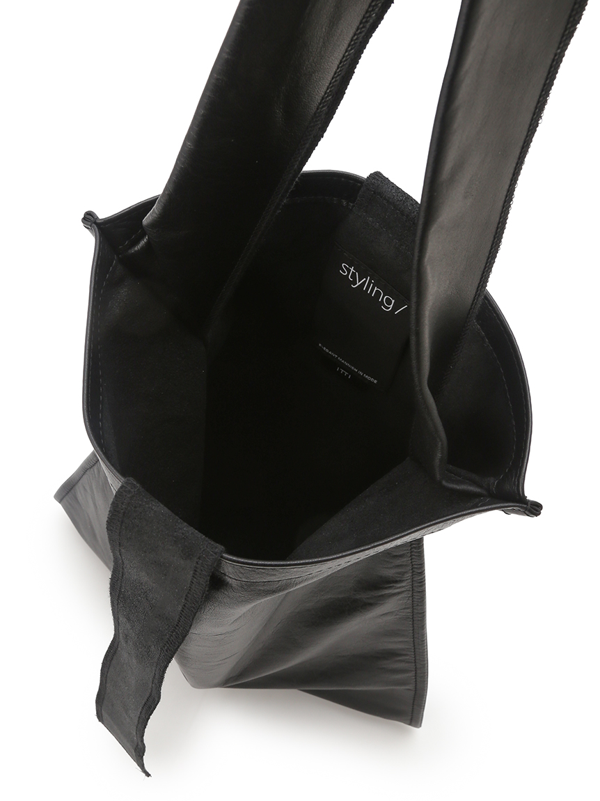 ITTI黒レザートートバッグ HOME BIG TOTE(ホームビッグレザートート) - ITTI HOME (イッチ