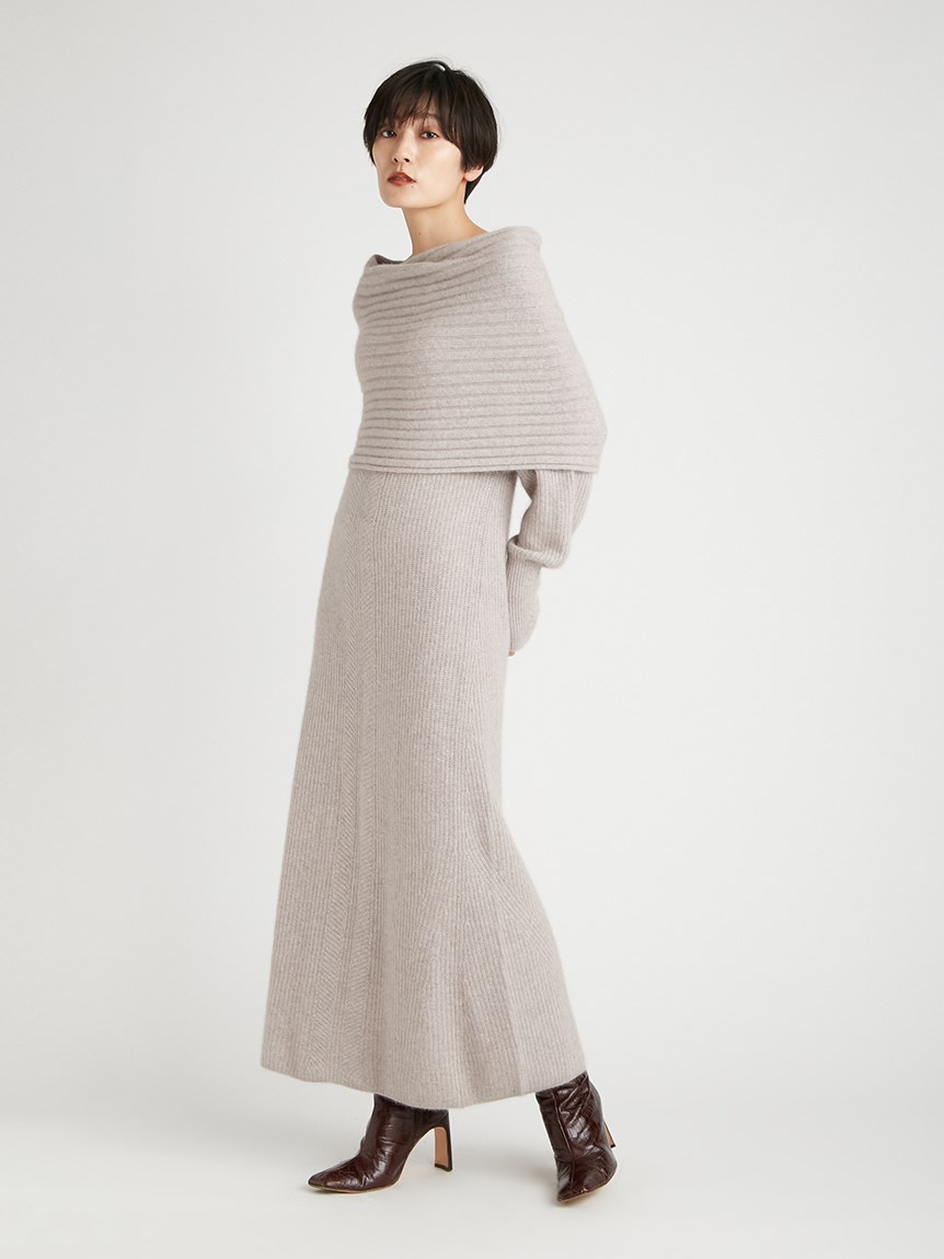 オフショルダーニットワンピース ニットワンピース ワンピース Styling スタイリング の通販サイト 公式