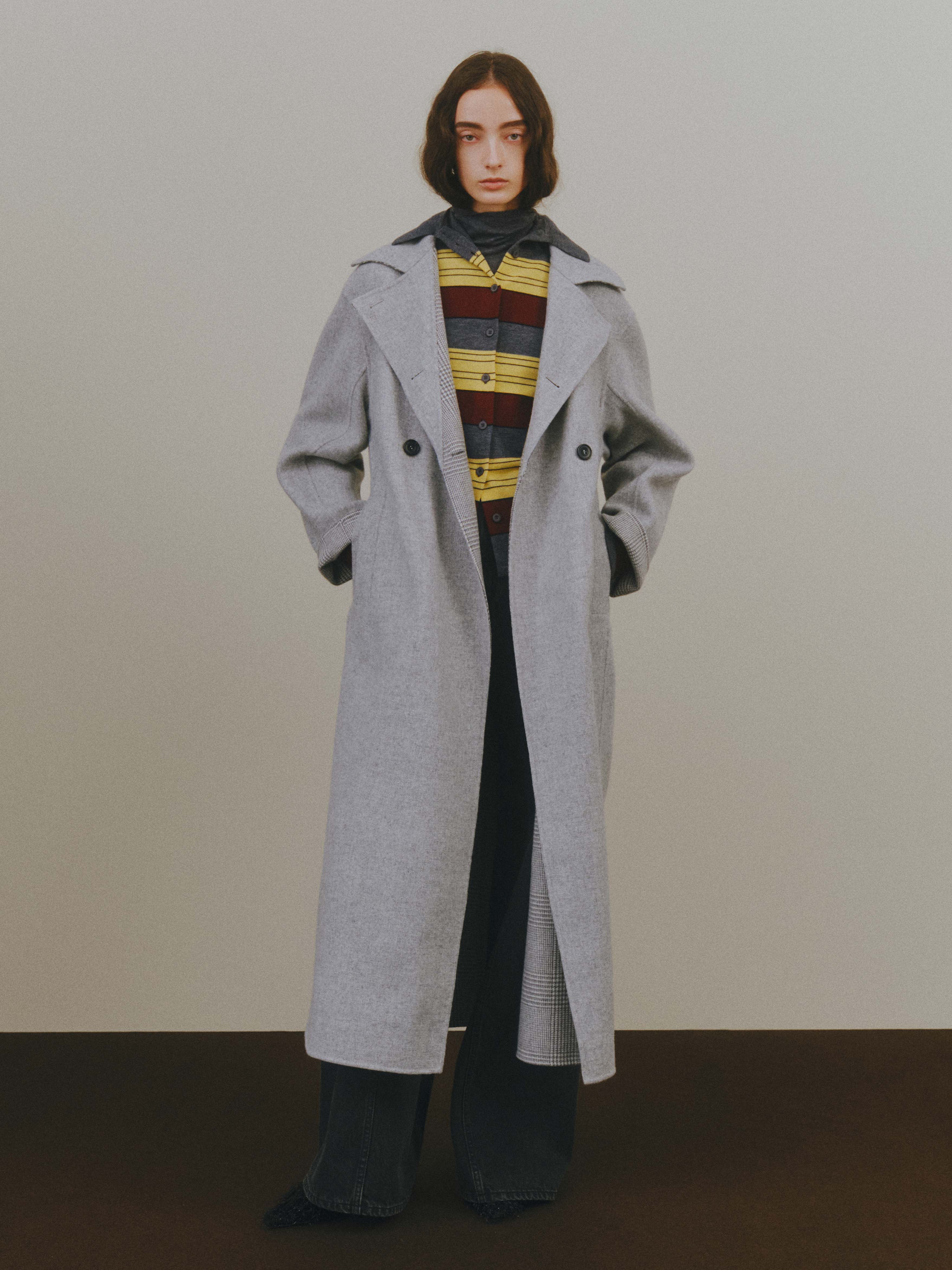 ニットポロシャツ メンズ ウールブレンド ニット ポロシャツ