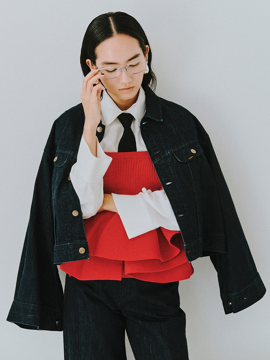 styling/スタイリング ラッフルニットベアトップ ラッフルニットベアトップ(ニット/カーディガン)｜トップス