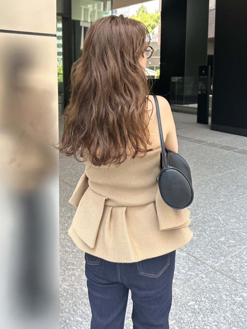 Styling ラッフルニットベアトップ ラッフルニットベアトップ(ニット/カーディガン)｜トップス
