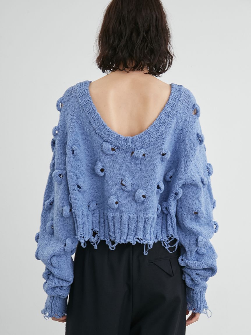 ニット セーター GLITTER CROCHET 2WAY KNIT レディース GLITTER CROCHET 2WAY KNIT｜HELIOPOLE｜HÉLIOPÔLE（エリオ