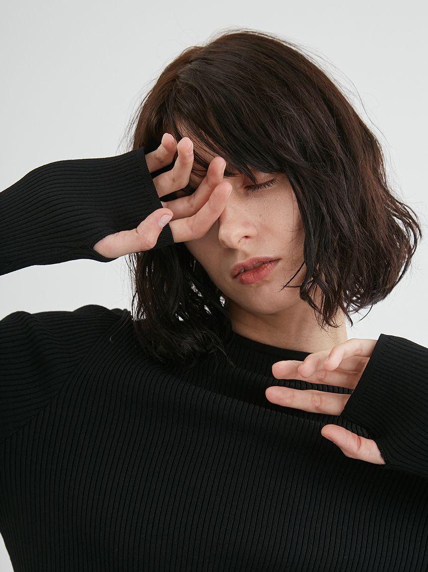 LILY BROWN ピンク レースアップバックニット LILY BROWN｜フリンジフェザーニットトップス | Rakuten Fashion