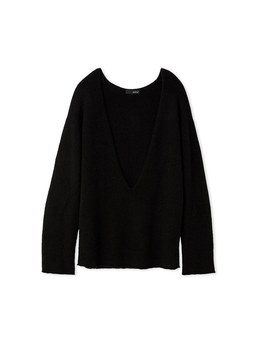 セットアップ対応】Vネックニットトップス(ニット/カーディガン