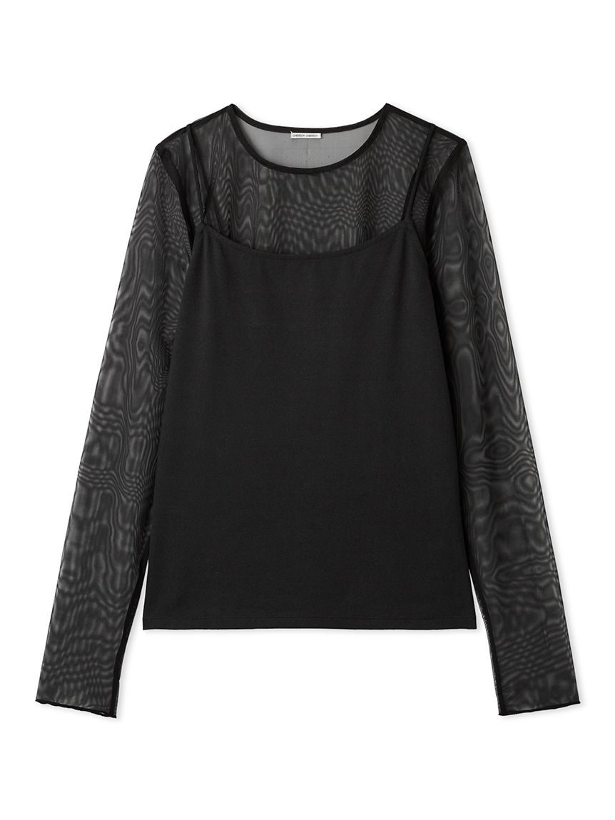 シアーカットソー×WASHIキャミソールセット(Tシャツ・カットソー