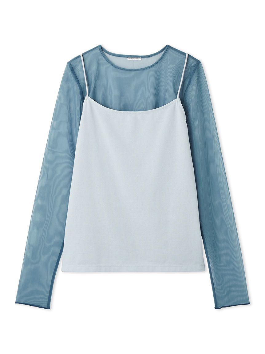 シアーカットソー×WASHIキャミソールセット(Tシャツ・カットソー