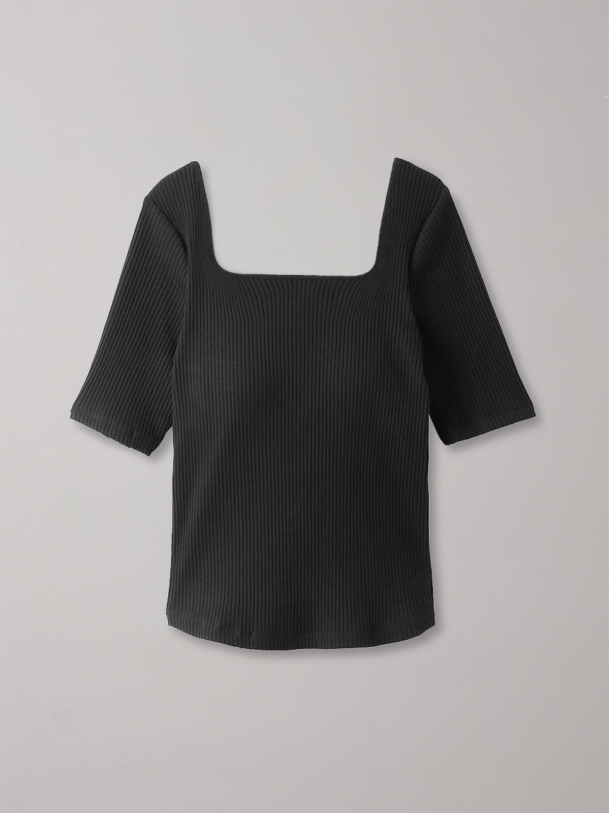 ブランド品 通販サイト ハーフスリーブリブトップス(カップ付き)(Tシャツ・カットソー 服&ファッション小物