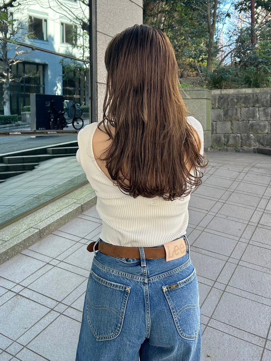 ロングスリーブリブトップス（カップ付き）(Tシャツ・カットソー