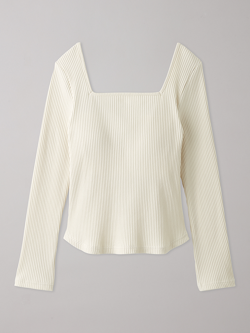 オンラインショップ ロングスリーブリブトップス(カップ付き)(Tシャツ・カットソー 服&ファッション小物