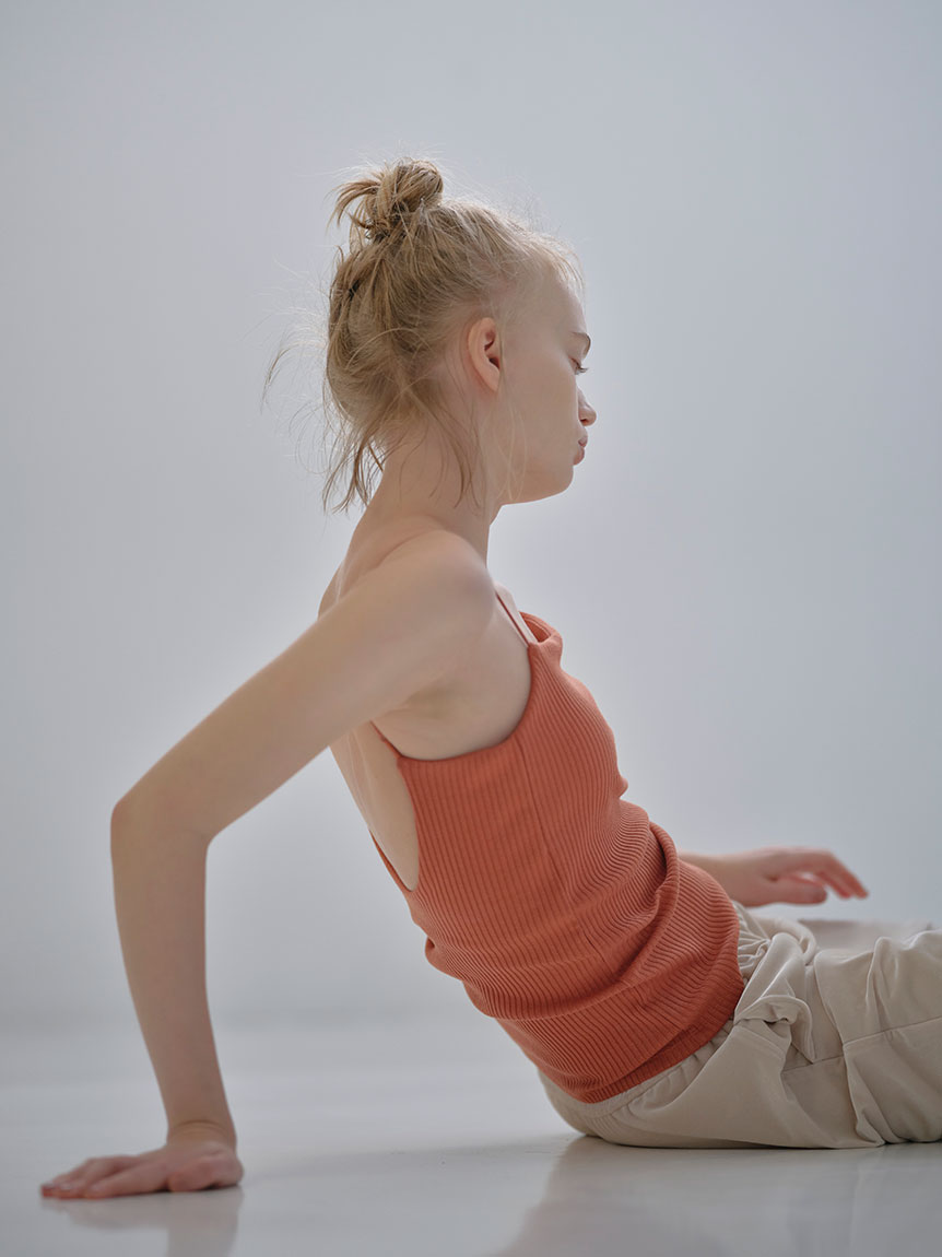 バックオープンリブキャミソール(キャミソール)｜UNDERSON