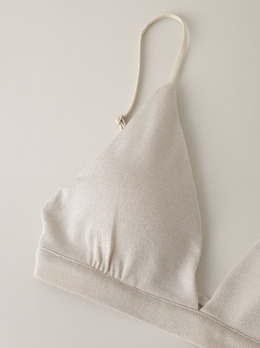 【DOLCE＆GABBANA】スパンデックス トライアングルブラ Dolce & Gabbana Logo Band Triangle Bra in White | LN-CC